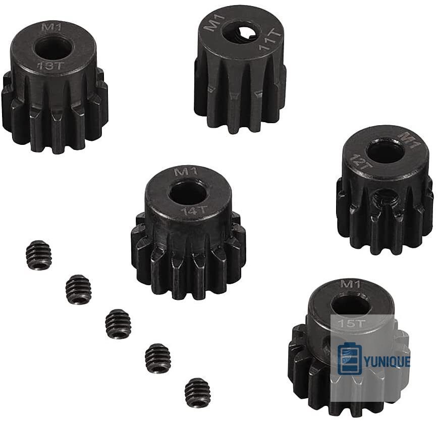Lot de 5 Pignons 11T-15T M1 pour Moteurs Brushless RC 1:8 Monster Buggy Truck