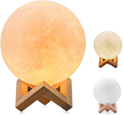3D Printing Moon Lamp Mayround 10Cm 3.9 Inch Full Moon Lamp Lighting LED Night