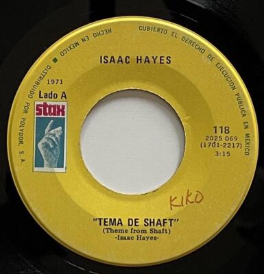Isaac Hayes Tema de Shaft / Cafe Regio's 45 rpm Stax Funk Mexico pressing vg+