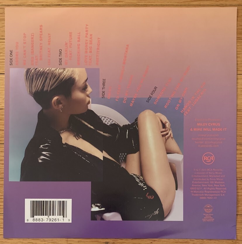 Miley Cyrus Bangerz 2013 ltd ed.  picture disc 1st press vinyl NEVER PLAYED MINT