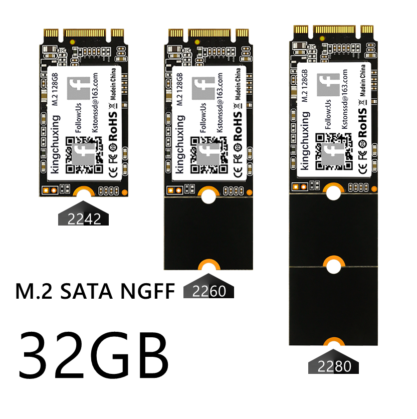 Kingchuxing M.2 2242 2260 2280 NGFF 32GB Internal Solid State Drives SATA SSD 