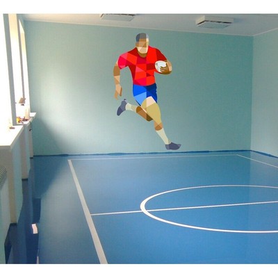 Rugby Player Polygonal Wall decal, Rugby Player Polygon