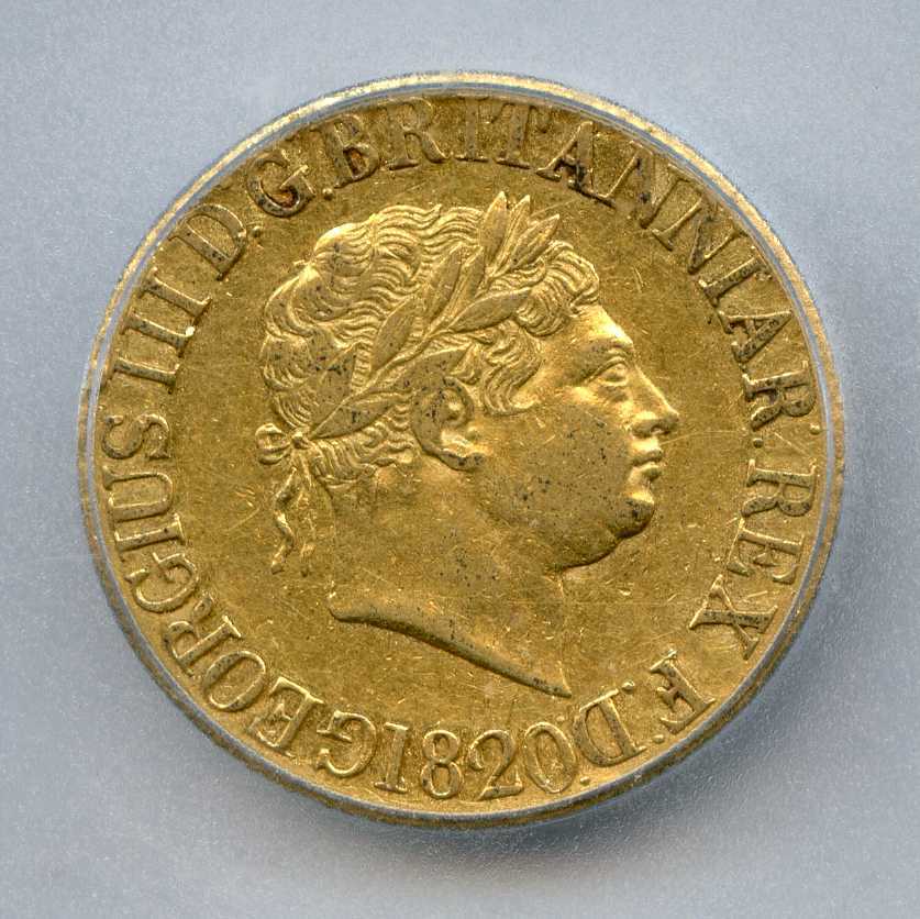 1820 Great Britain Gold Sovereign. ICG Graded EF 45. Lot #2246