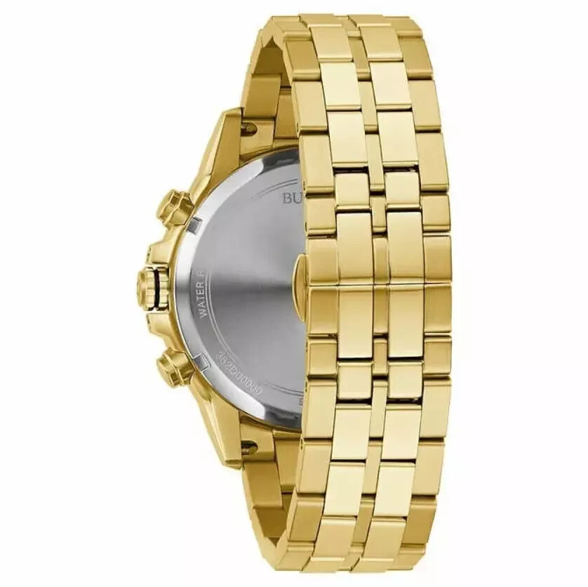 Pre-owned Bulova 97b217 Classic Chronograph Stainless Steel Quartz Men's Watch