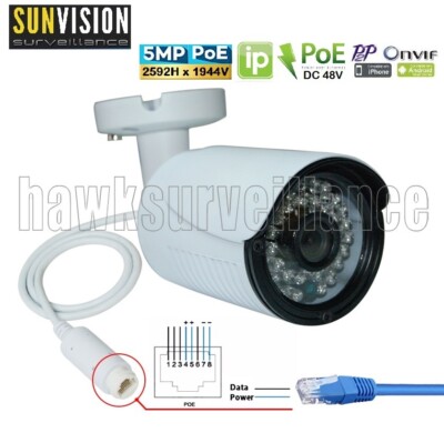 HD 5MP 1920P PoE 48V H.264/265 IP66 Weatherproof Network P2P DOME CCTV IP Camera
