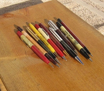 10 Vintage 1950's Mechanical Advertising Pencils~Foundry Bar Furnace~Stock ff