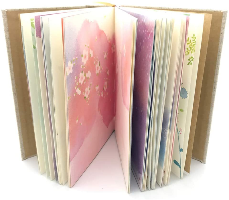 Colorful Blank Notebook, Unlined Journals to Write in for Women and Girls, Hardc