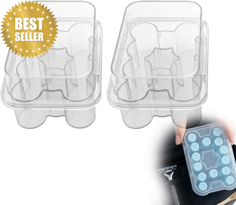 2Pack 3Ml Clear Peptide Vial Organizer - 2X10 Slots