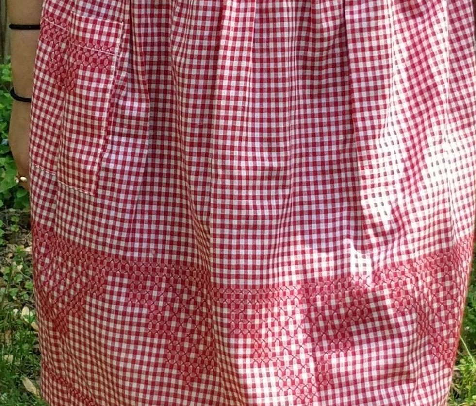 Vintage Red Gingham Apron