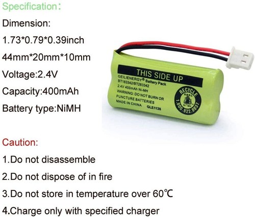 Battery BT183342/BT283342 BT162342 for Vtech AT&T Cordless Telephones (3-Pack)