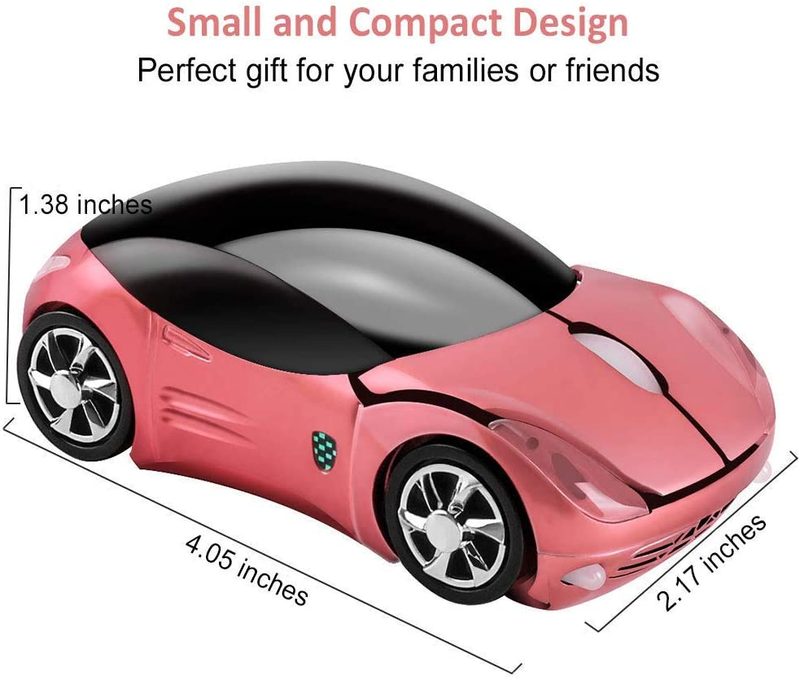 Small Cool Sports Car Shaped Wireless Mouse Portable Optical Mini Cordless Mice