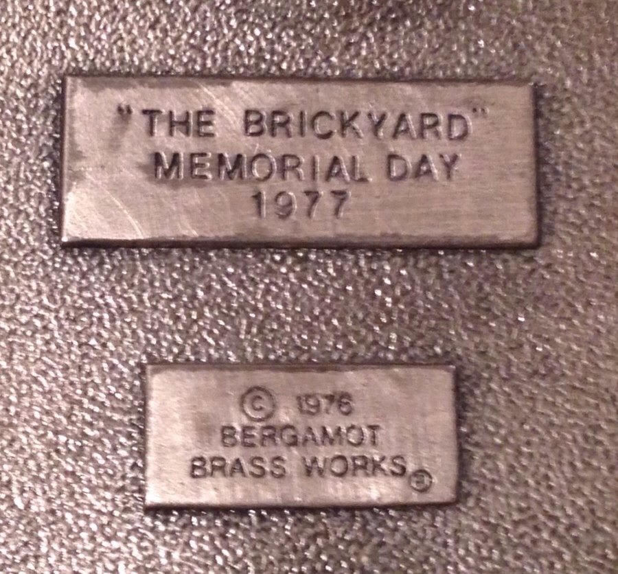 1976 Bergamot Indy 500 Belt Buckle Silver Racing Car Man Men Clothing Jeans