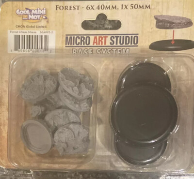Forest Unpainted Mini Bases- Micro Art Studio 6x40mm 1x50mm
