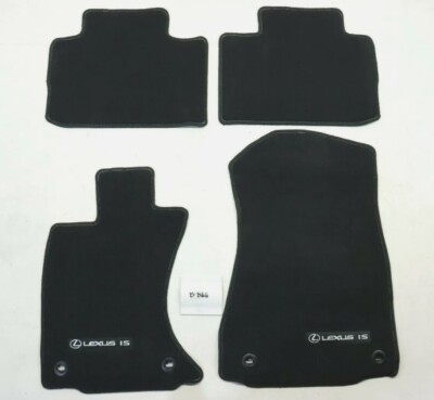 New OEM Black Carpet Floor Mats Front Rear Lexus IS models 2014-2022 AWD only