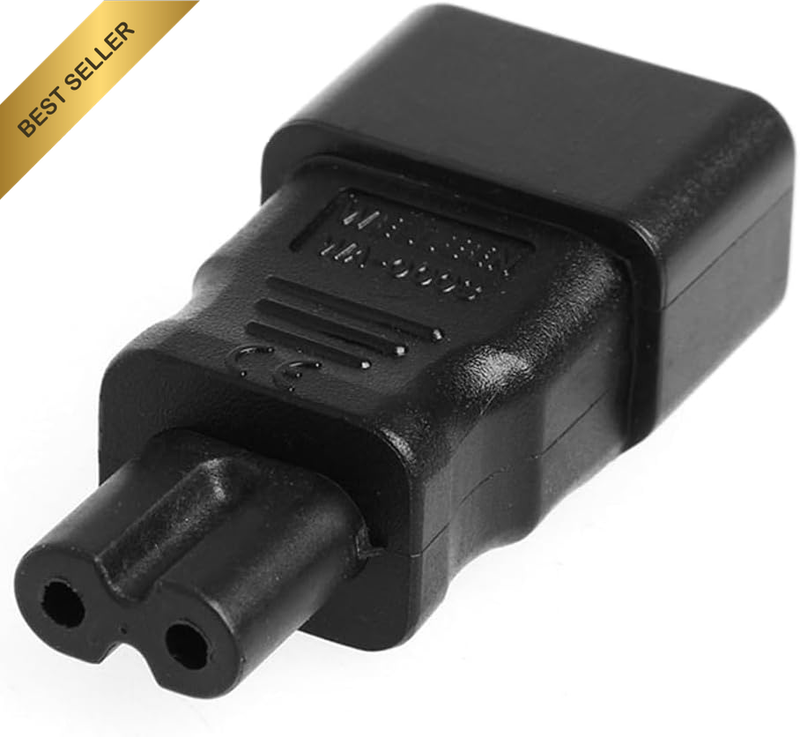 IEC60320 C14 Male to C7 Female 2Pin Power Extension Adapter AC Convertor Straigh