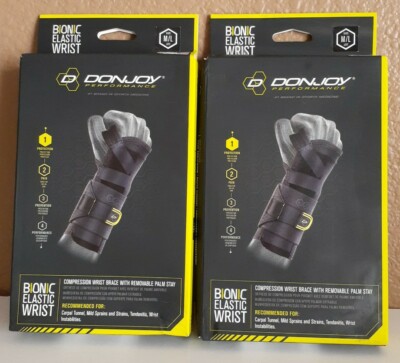 2 Pack DONJOY Performance Bionic Elastic Wrist M/L Left (Medium/Large)