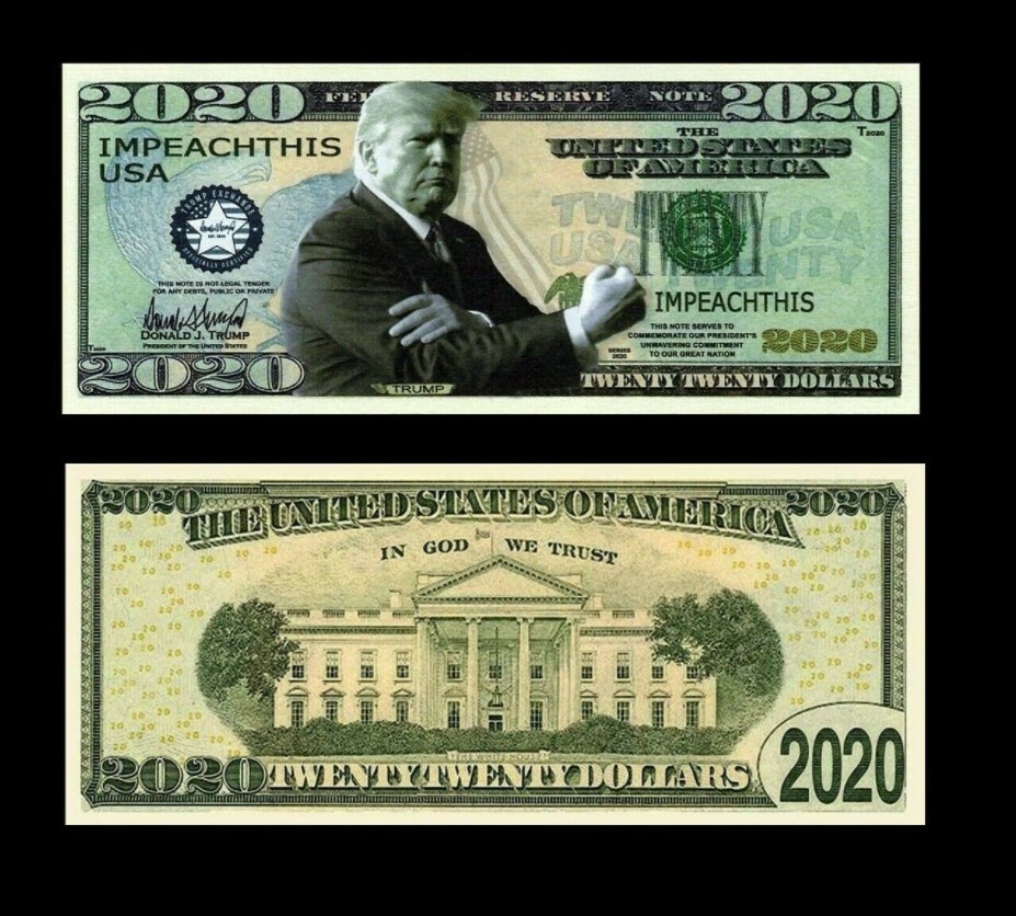  Donald Trump 2020 Dollar Bill Presidential MAGA Novelty Funny Play Money