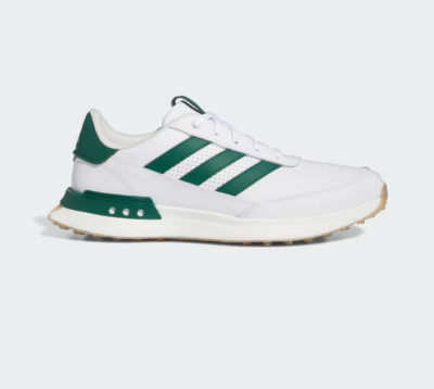 adidas S2G Spikeless Leather 24 Golf Shoes - White/Green - #IF0299