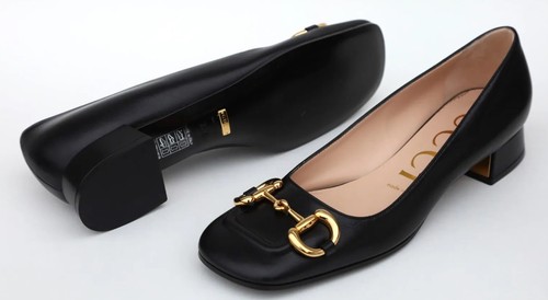 Gucci Baby Bit Horsebit Flats Size 37.5/ US 7.5 in Black