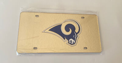 RAM Mirrored Gold Laser Inlaid License Plate Rare Laser Tag In New Cond