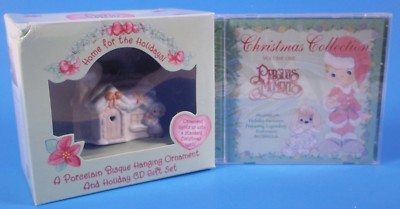 Precious Moments Home For the Holidays Light Up Ornament PLUS Holiday Music CD