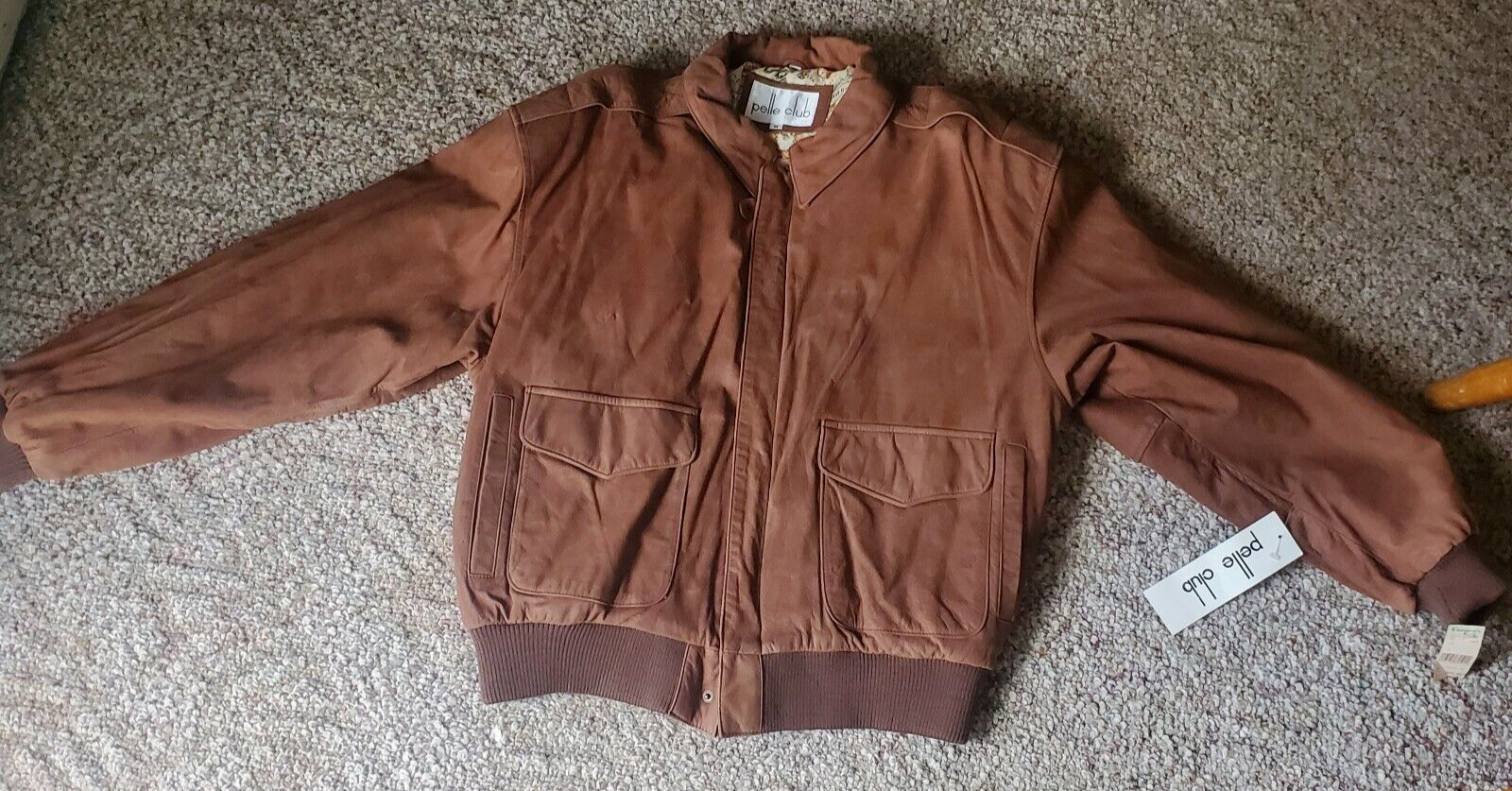 NWT Pelle Club brown leather jacket Medium Rare 1980's read NWT Pelle Club brown leather jacket Medium Rare 1980's read