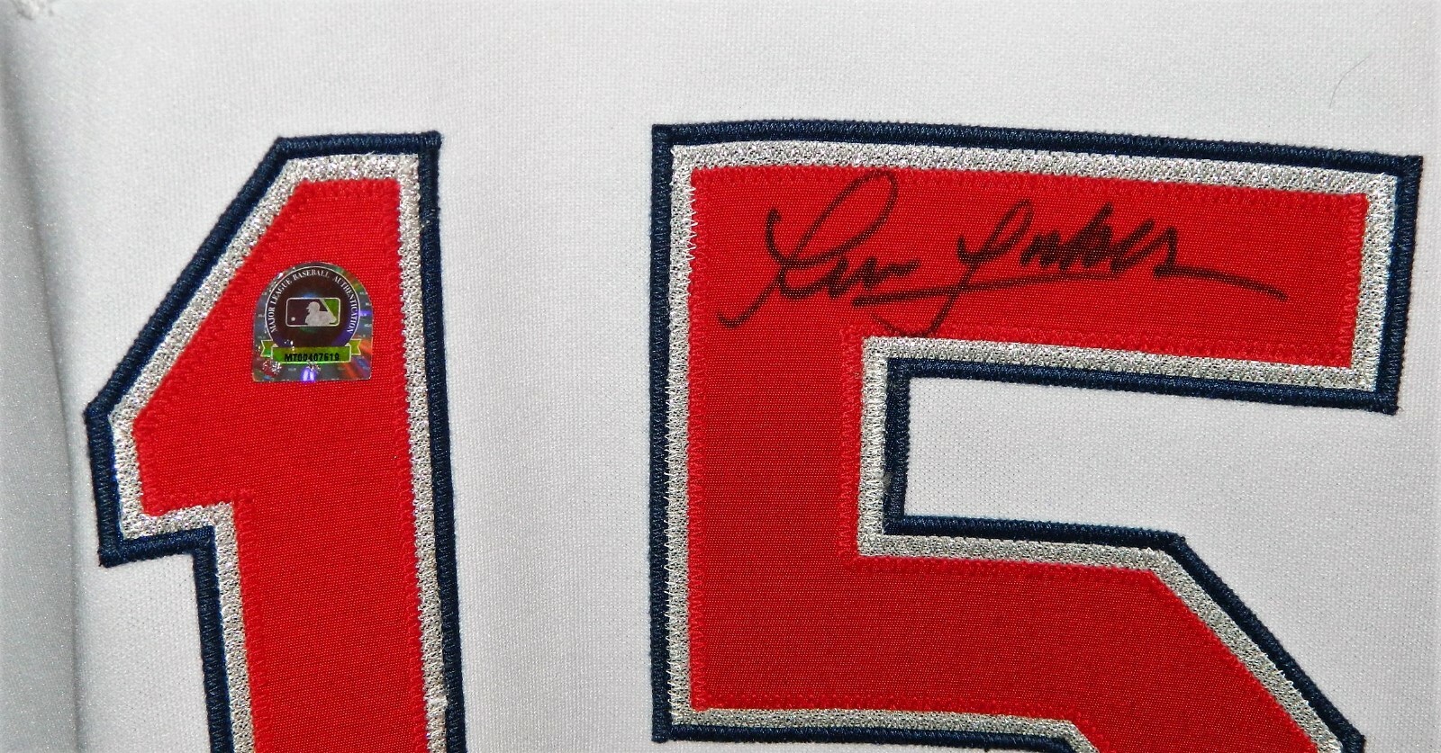 2003 Tim Laker Game Worn Autographed Cleveland Indians Home Vest Jersey #15