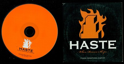 Haste 3 track PROMO SAMPLER CD When Reason Sleeps ORIGINAL 2001 Alabama Metal