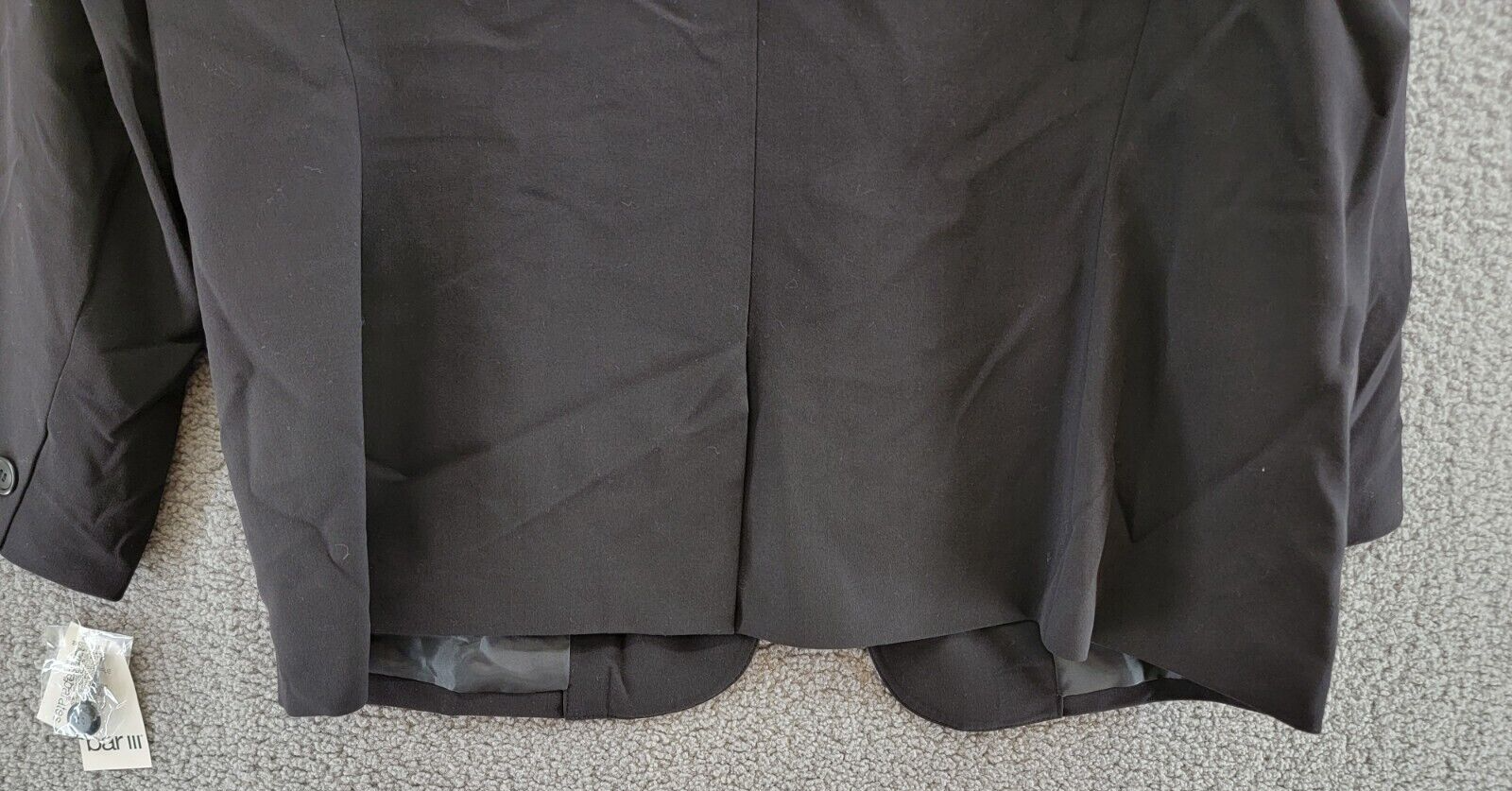 Bar III Trendy Plus Size Open-Front Blazer Women's 2X Black Flap Pockets L/S - Picture 13 of 18
