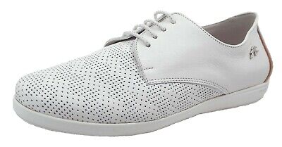 Fluchos Brenda Zapatos Para Mujer Con Cordones Blanco Piel F1102