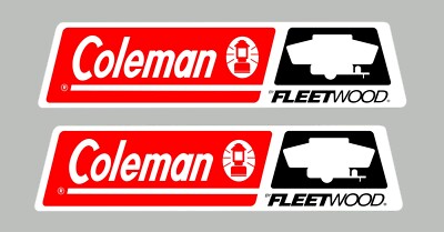 2 Rv Trailer Camper Coleman Fleetwood Logos Decals Graphics-3062