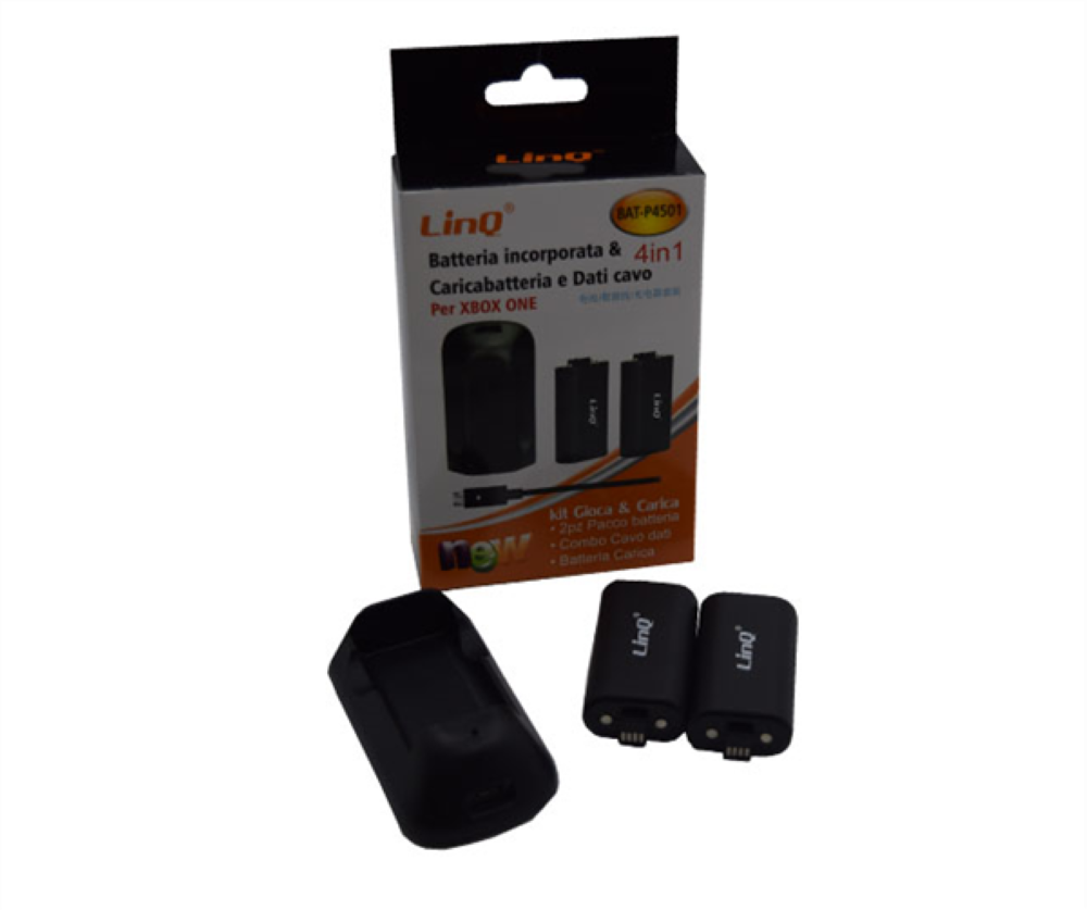 2 Batterie Esterne Ricaricabili 4 In 1 Controller Xbox One Linq Bat-P4501