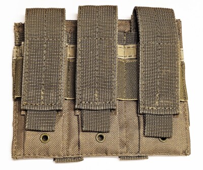 Tan 3 Pocket Magazine Pouch fits SIG SAUER P226 P229 P250 P320 SP2022 Pistols