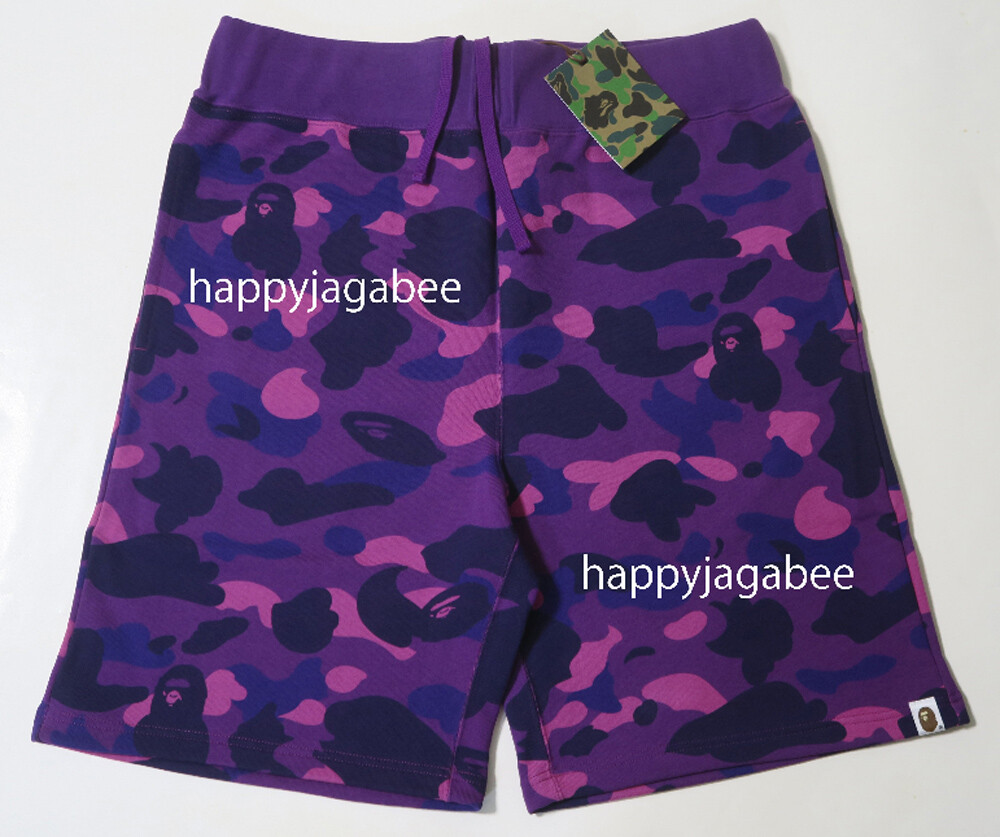 Pre-owned A Bathing Ape Men's -online Exclusive- Color Camo Sweat Shorts 1h75153002 Z In Navy