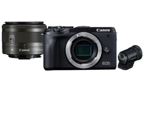 Canon EOS M6 Mark II Spiegellose Systemkamera mit Objektiv EF-M 15-45mm IS STM