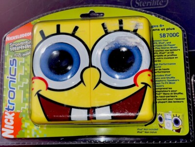 MP3 iPod Portable Speaker System SpongeBob Squarepants NickTronics SB700C, New
