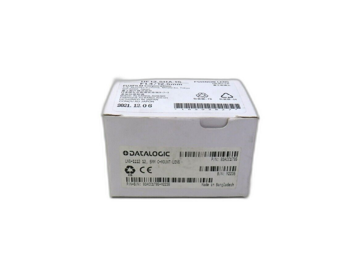 DATALOGIC 93ACC1795 LNS-1112 c-mount lens HF12-5HA-1S F1,4/12,5mm fujinon New