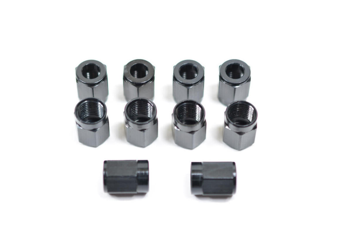 Fragola #3 Aluminum Tube Nuts (10pk) Black 481803-BL-10 Fragola #3 Aluminum Tube Nuts (10pk) Black 481803-BL-10