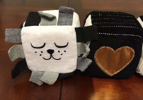 Emily & Meritt Pottery Barn Kids The Black And White Soft Kitty & Lion Blocks