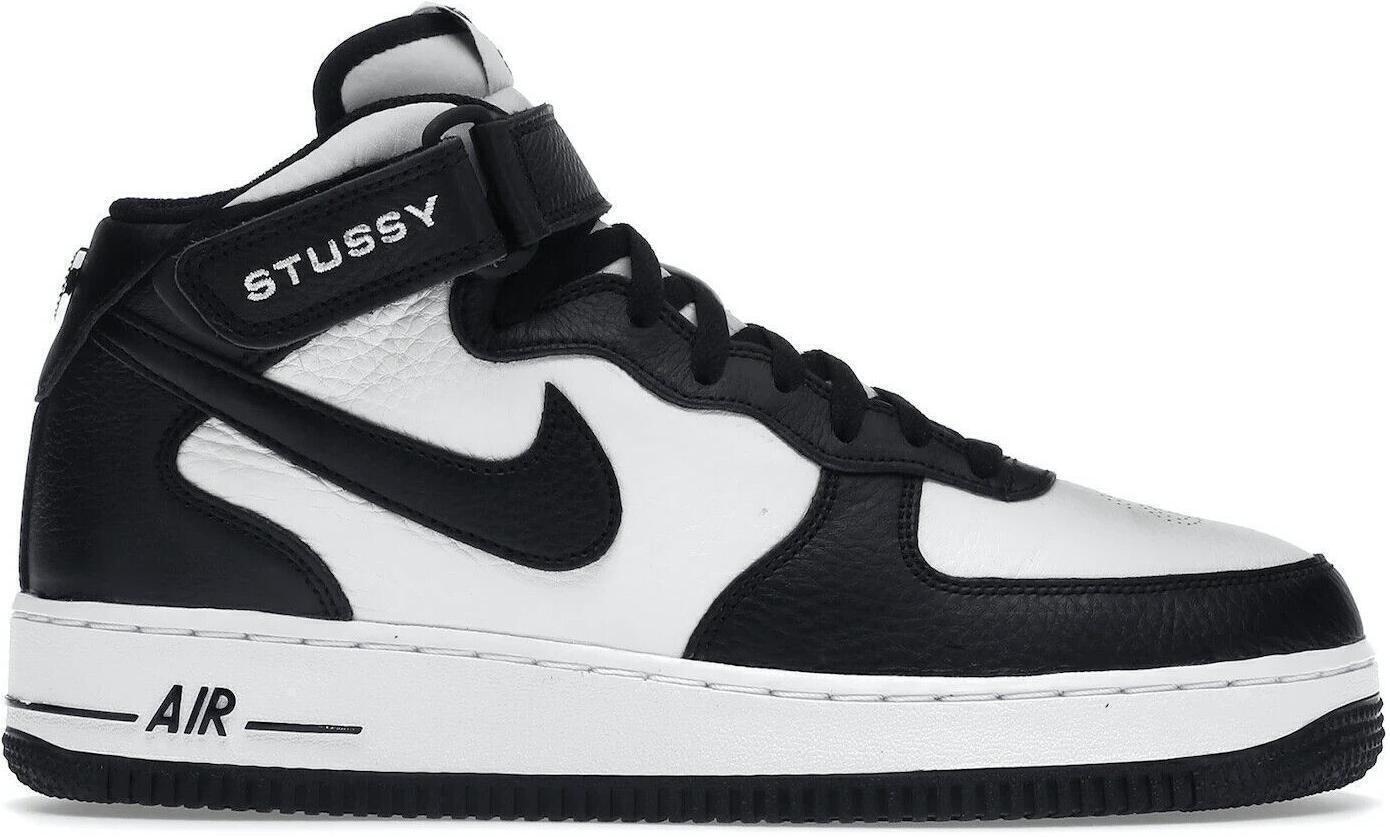 Nike Stussy x Air Force 1 Mid Black White for Sale Nike Stussy x Air Force 1 Mid Black White for Sale