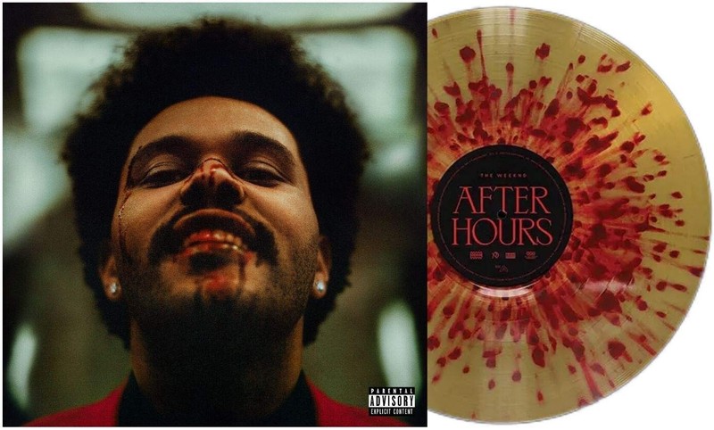 IN HAND! The Weeknd After Hours 2x LP Exclusive Gold & Red Splatter Vinyl!