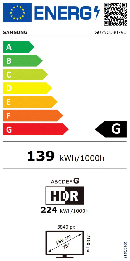 EEK:G auf einer Skala von A bis G ist das Rating G