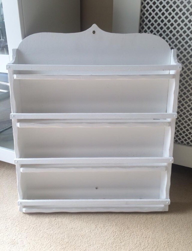 White shabby chic wall shelves unit in Bournemouth, Dorset Gumtree