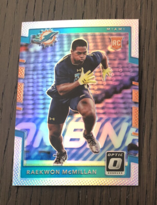2017 Donruss Optic RAEKWON MCMILLAN #131 RC Silver Prizm SP Rookie Card Dolphins
