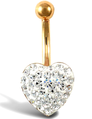 9 carat on sale gold belly bar