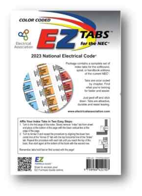 2023 NEC EZ INDEX Tabs (Color Coded) 2 Ohm's Law Sticker USA STOCK