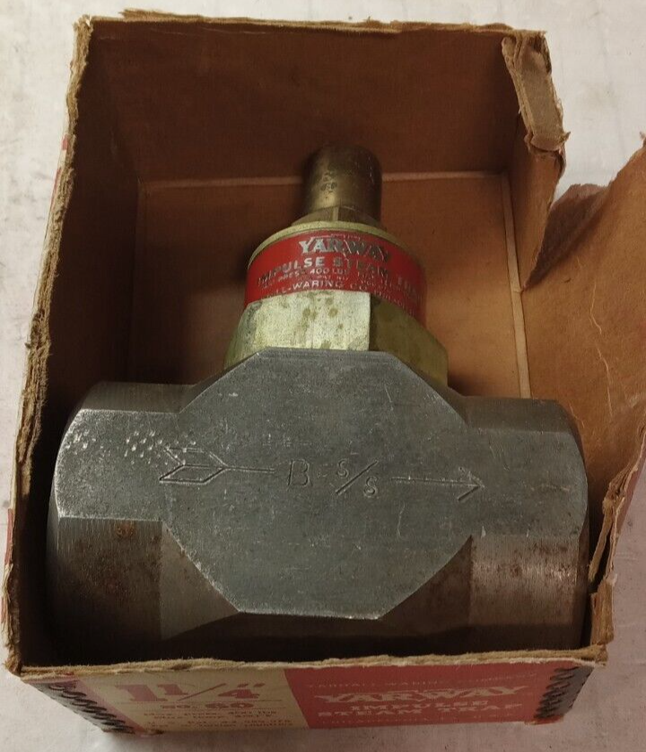 NEW YARWAY IMPULSE STEAM TRAP 400 PSI 450ºF 1-1/4
