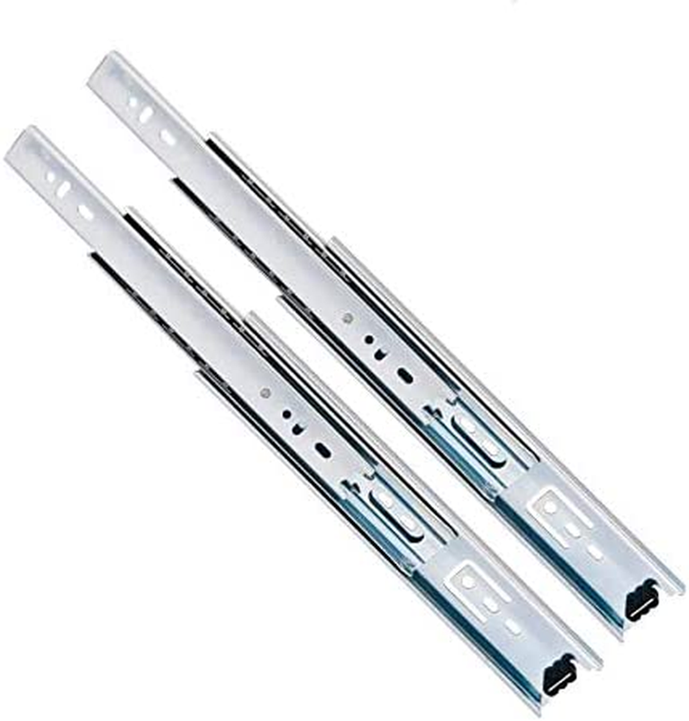10 Pack  3-Section 100 LB Capacity Full Extension Ball Bearing Side Mount Drawer