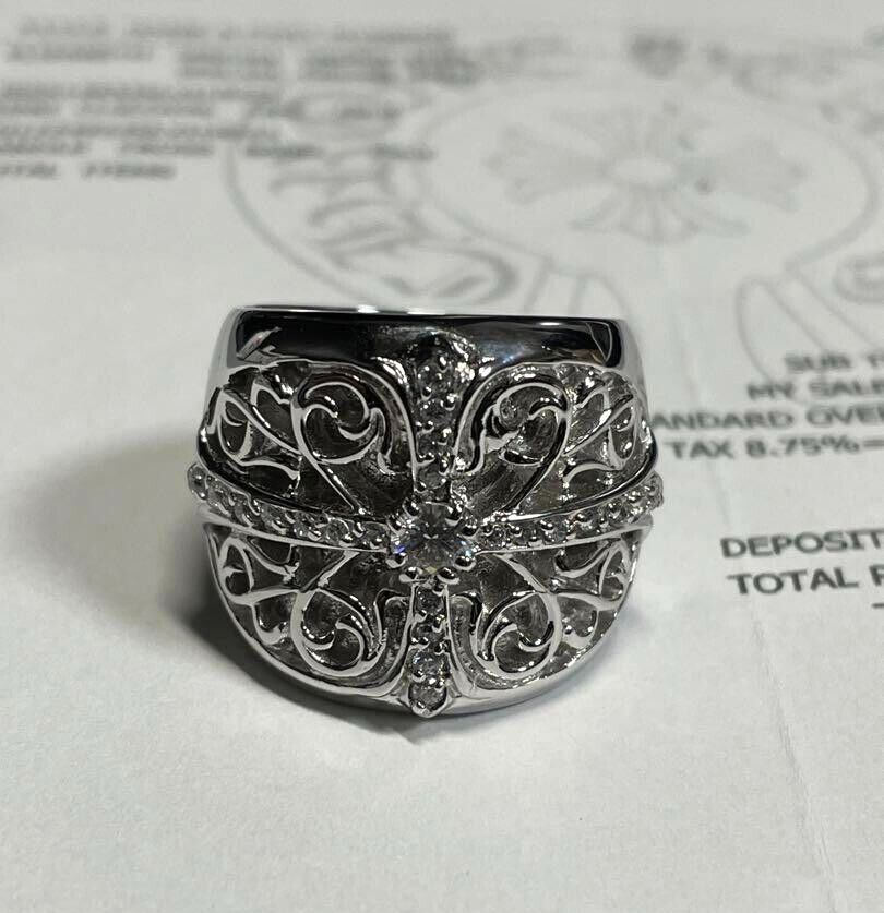 Chrome Hearts classic oval cross Ring 925 + CZ With invoice Chrome Hearts classic oval cross Ring 925 + CZ With invoice