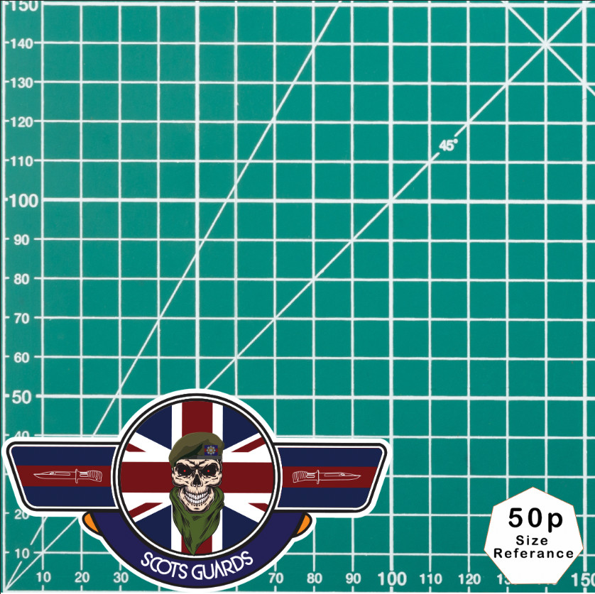 Scots Guards UV Laminated Vinyl Sticker - Wings - Picture 6 of 7